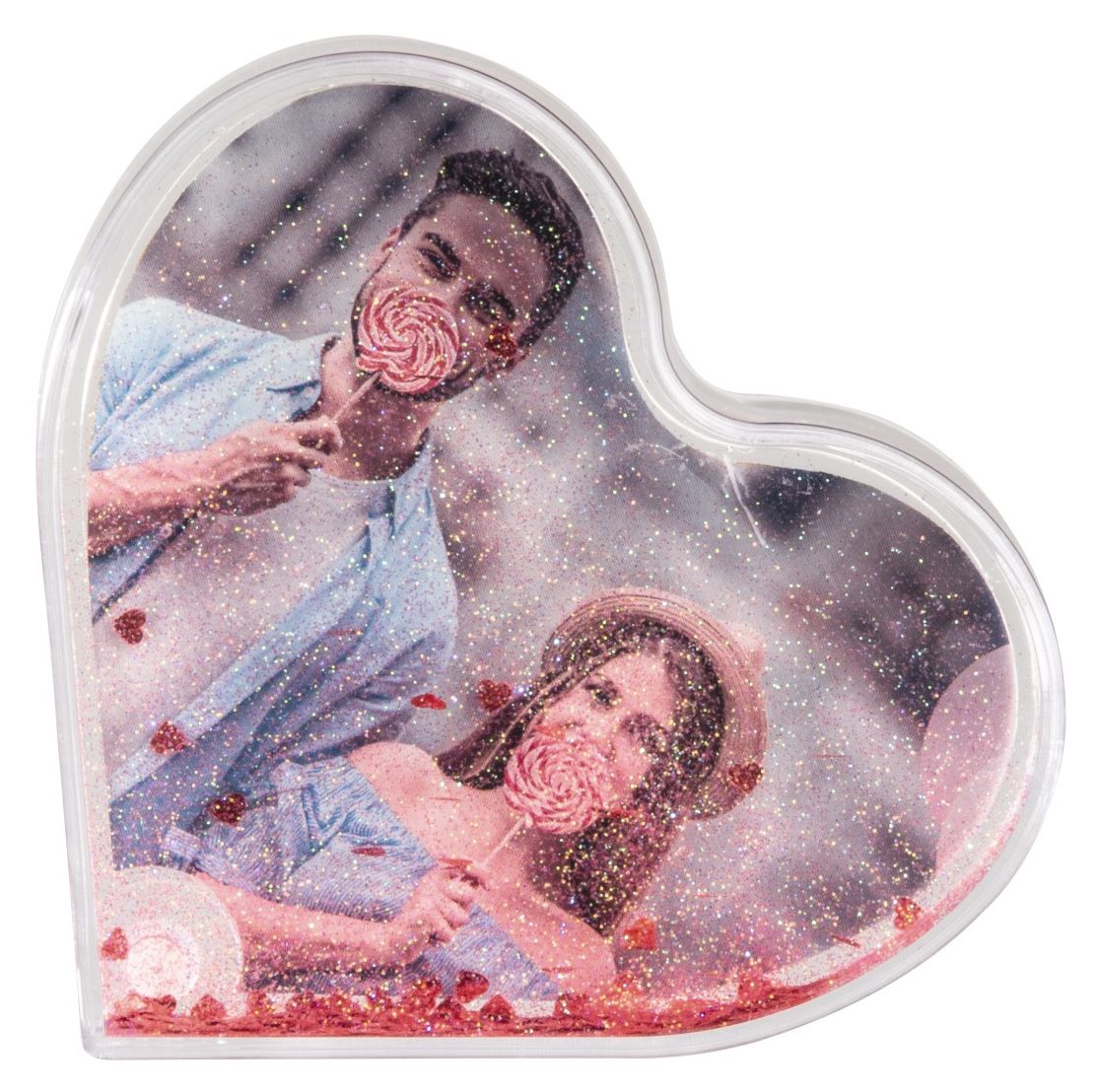 175817 Heart Einzelbilderrahmen 9,4 x 7,6 cm  (Rot/Transparent) 