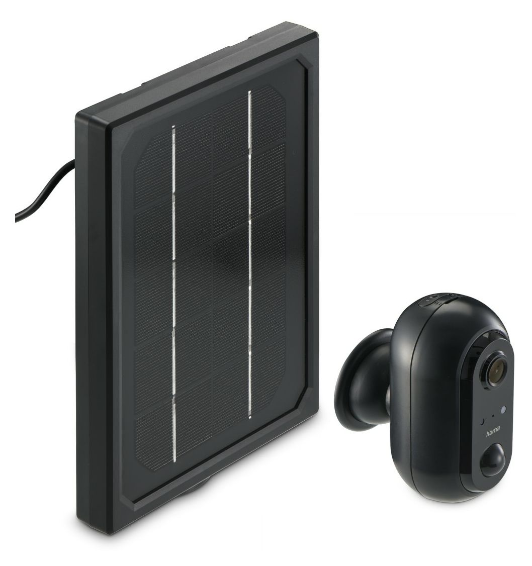 176648 Überwachungskamera mit Solar IP-Sicherheitskamera IP65 Außen  (Schwarz) 