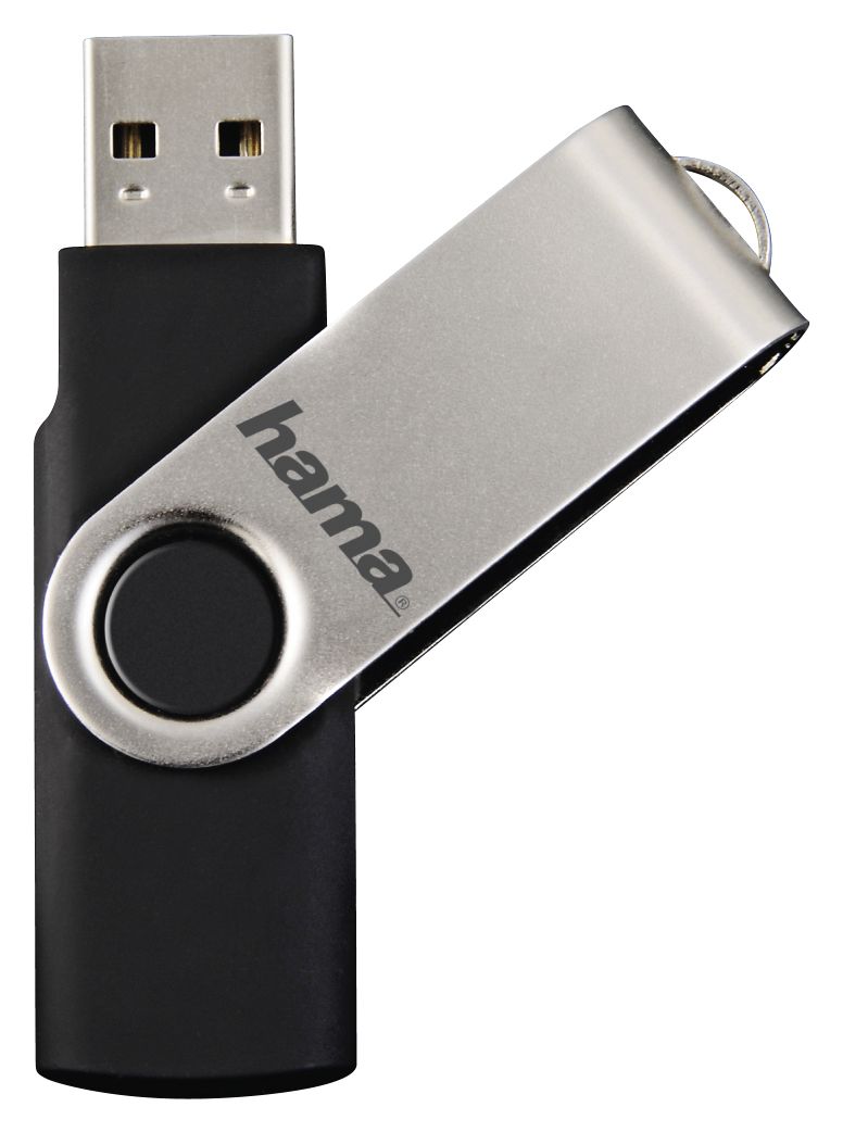 181059 Rotate USB Typ-A Stick 8 GB  (Schwarz, Silber) 