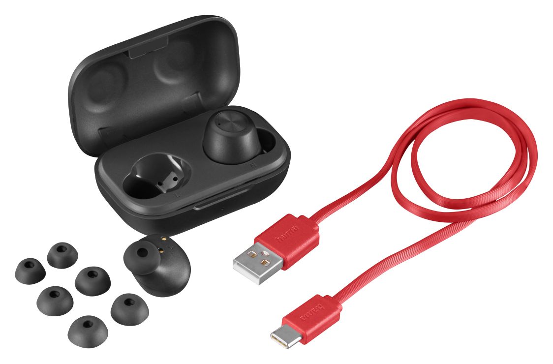 184090 Passion Chop In-Ear Bluetooth Kopfhörer Kabellos TWS 4 h Laufzeit IPX4 USB Typ-C  (Schwarz, Grau) 