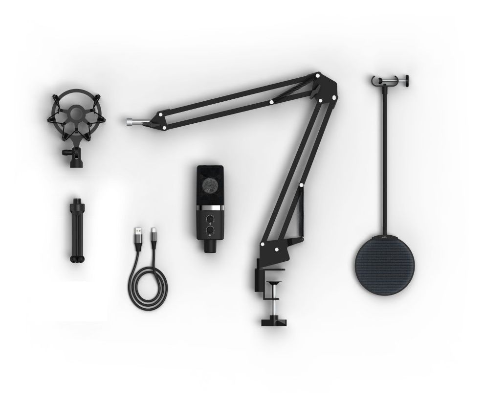 186087 Stream 900HD Studio Kabelgebunden Tischmikrofon USB  (Schwarz) 