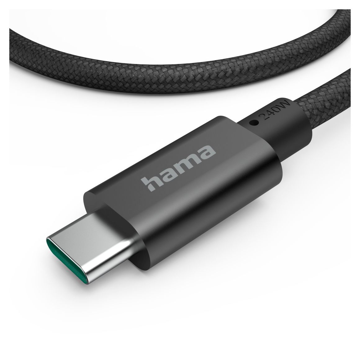 201702 5 Gbit/s Rundkabel USB C auf USB C Männlich bis 240 W 1,5 m  (Schwarz) 