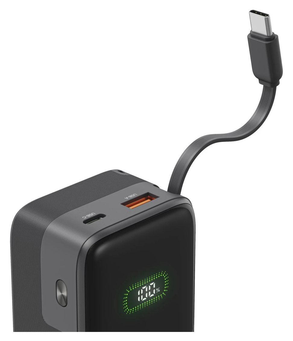 201785 Roll Up 20 20000 mAh Powerbank USB Typ-C  (Anthrazit) 
