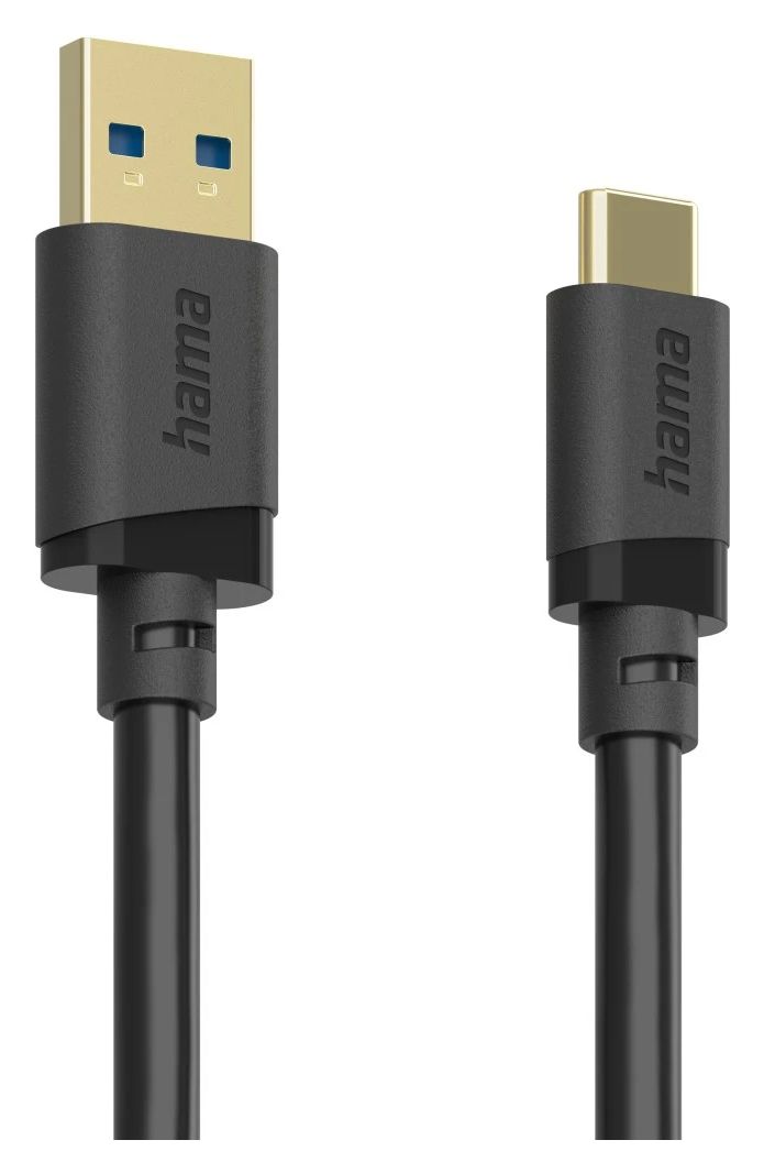 202005 5 Gbit/s Rundkabel USB A auf USB C Männlich 0,75 m  (Schwarz) 