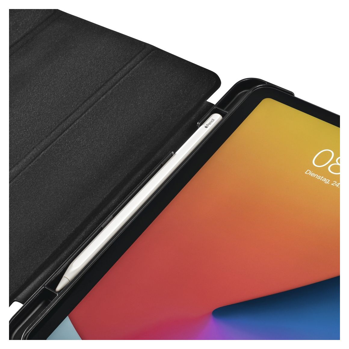 216415 Fold Flip case aus Kunststoff für Apple iPad Air 10.9" (4. Gen./2020) bis 27,7 cm (10.9") Staubresistent, Kratzresistent mit Magnetverschluss (Schwarz) 