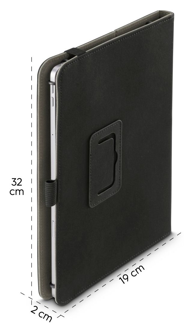227070 Velvet Folio aus Kunststoff für Jede Marke bis 27,9 cm (11") Kratzresistent mit Elastikband (Schwarz) 
