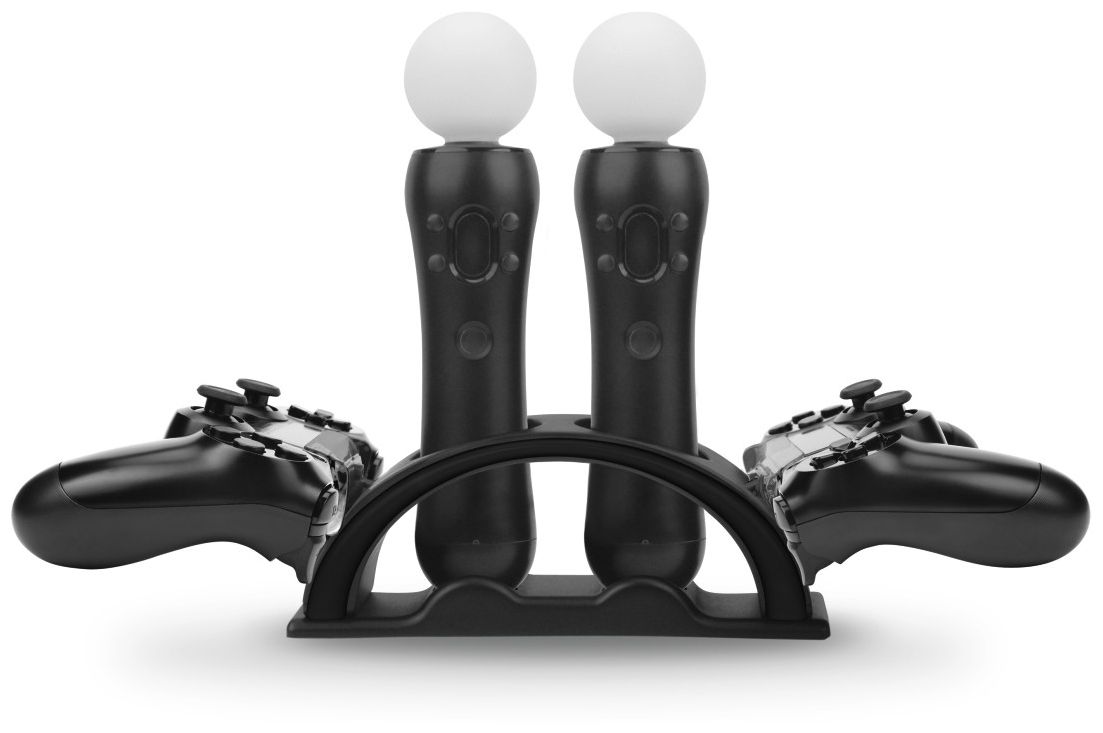 054412 Ladestation 4fach PS4/PS VR PlayStation 4 Kabelgebunden (Schwarz) 