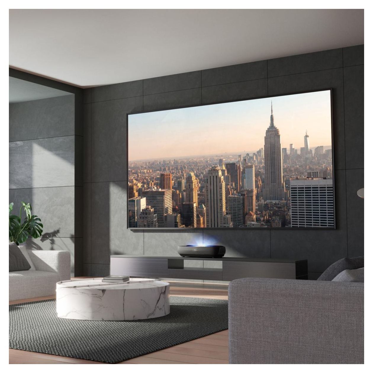 100L9HD 4K Laser TV inkl. Soft Daylight Screen 2,54 m (100 Zoll)  (Schwarz) 