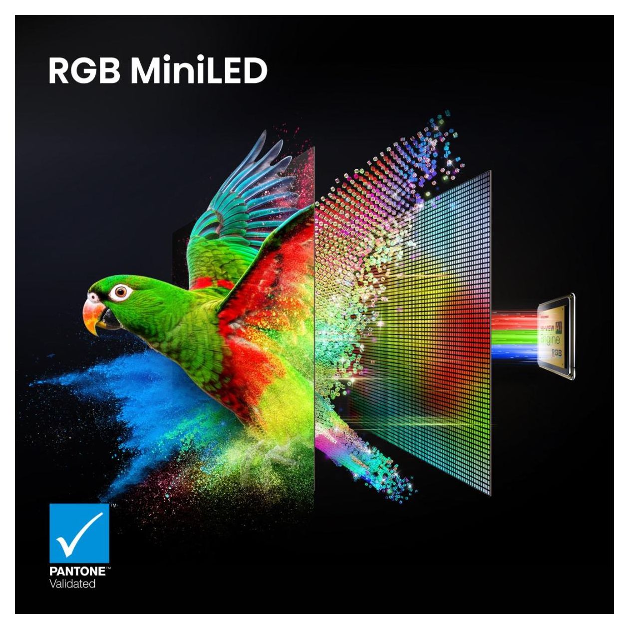 75UR8DS MiniLed 190,5 cm (75 Zoll) Fernseher 4K Ultra HD VESA 400 x 400 mm  (Schwarz, Grau) 