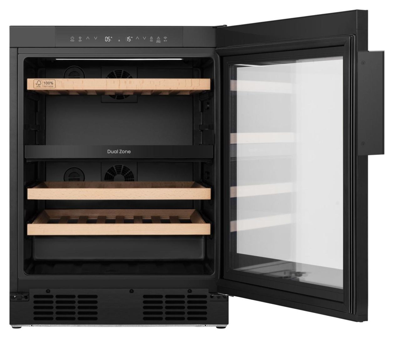 Freistehend weinkeller, Schwarz, 128 l 