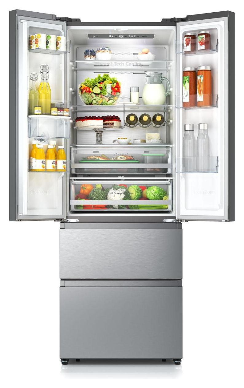 RF632N4WIE Side-by-Side Kühl-/ Gefrierkombination French Door 336 l / 149 l 295 kWh NoFrost 2000 mm x 700 mm  (Grau, Edelstahl) 