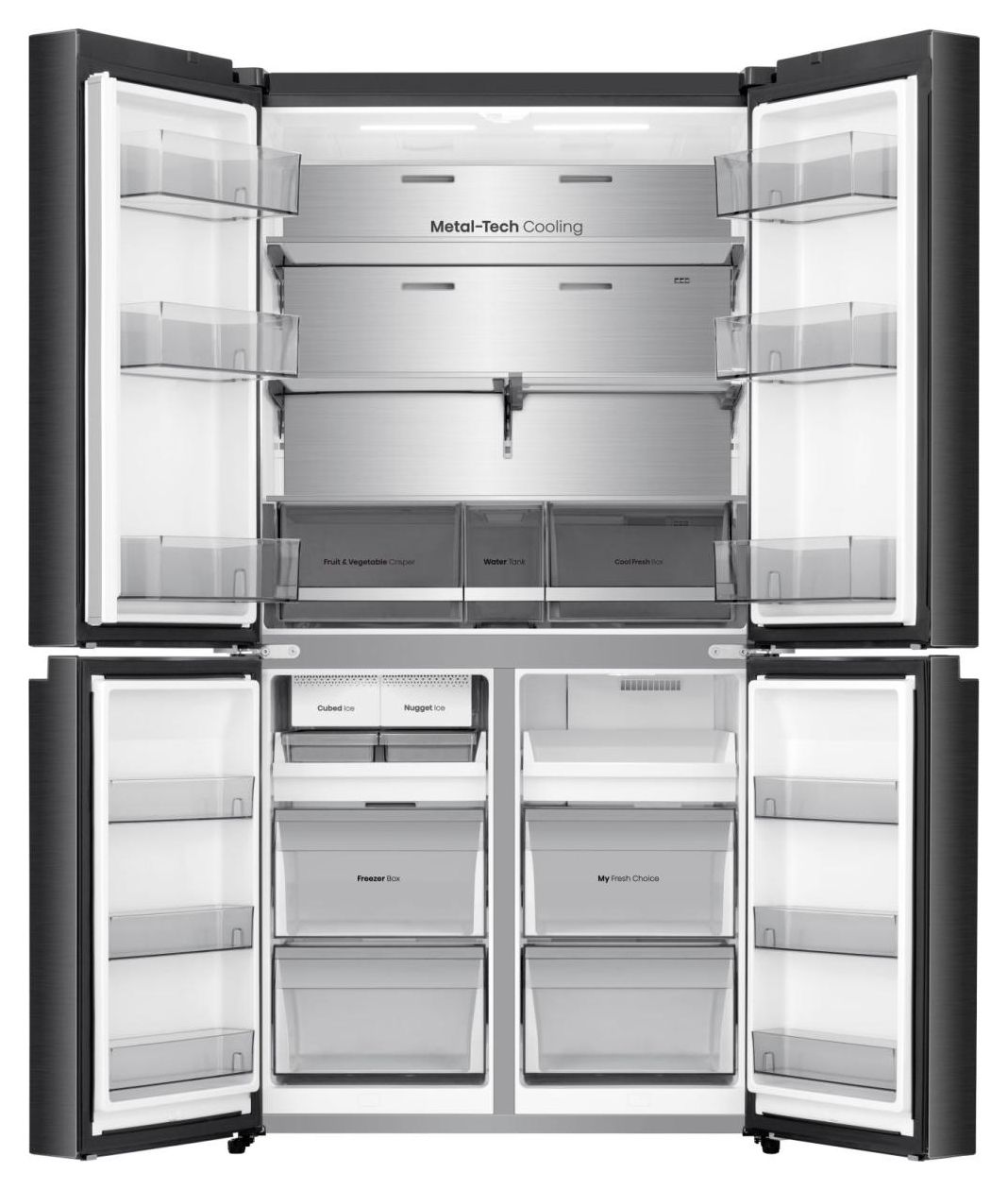 RQ5P640SYKD Side-by-Side Kühl-/ Gefrierkombination 390 l / 250 l 276 kWh NoFrost 1790 mm x 910 mm  (Schwarz) 