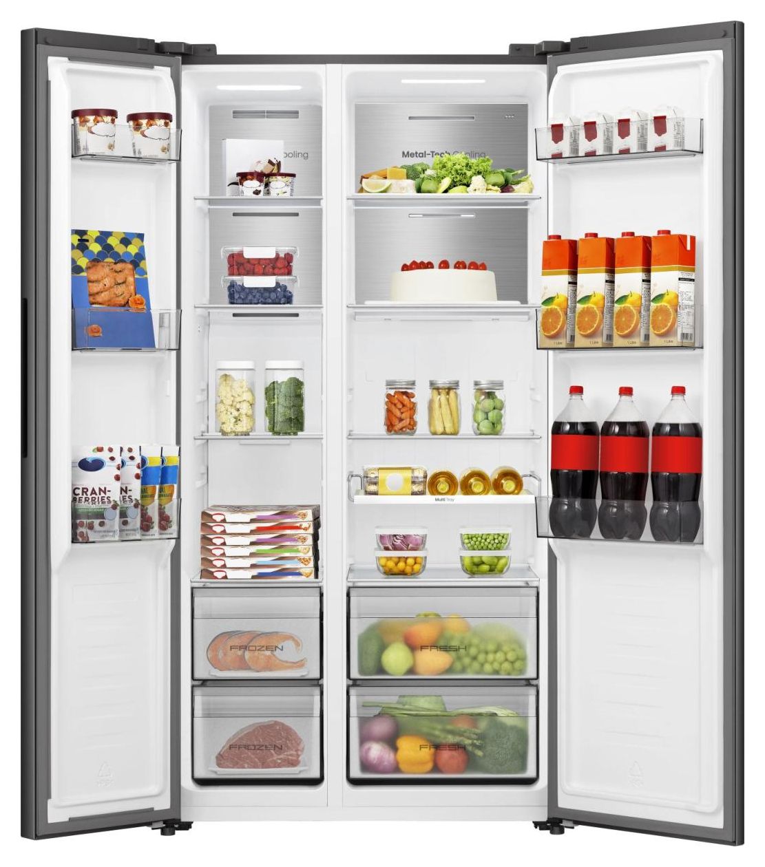 RS3P538NAFE Side-by-Side Kühl-/ Gefrierkombination 336 l / 191 l 313 kWh NoFrost 1786 mm x 911 mm  (Schwarz, Edelstahl) 