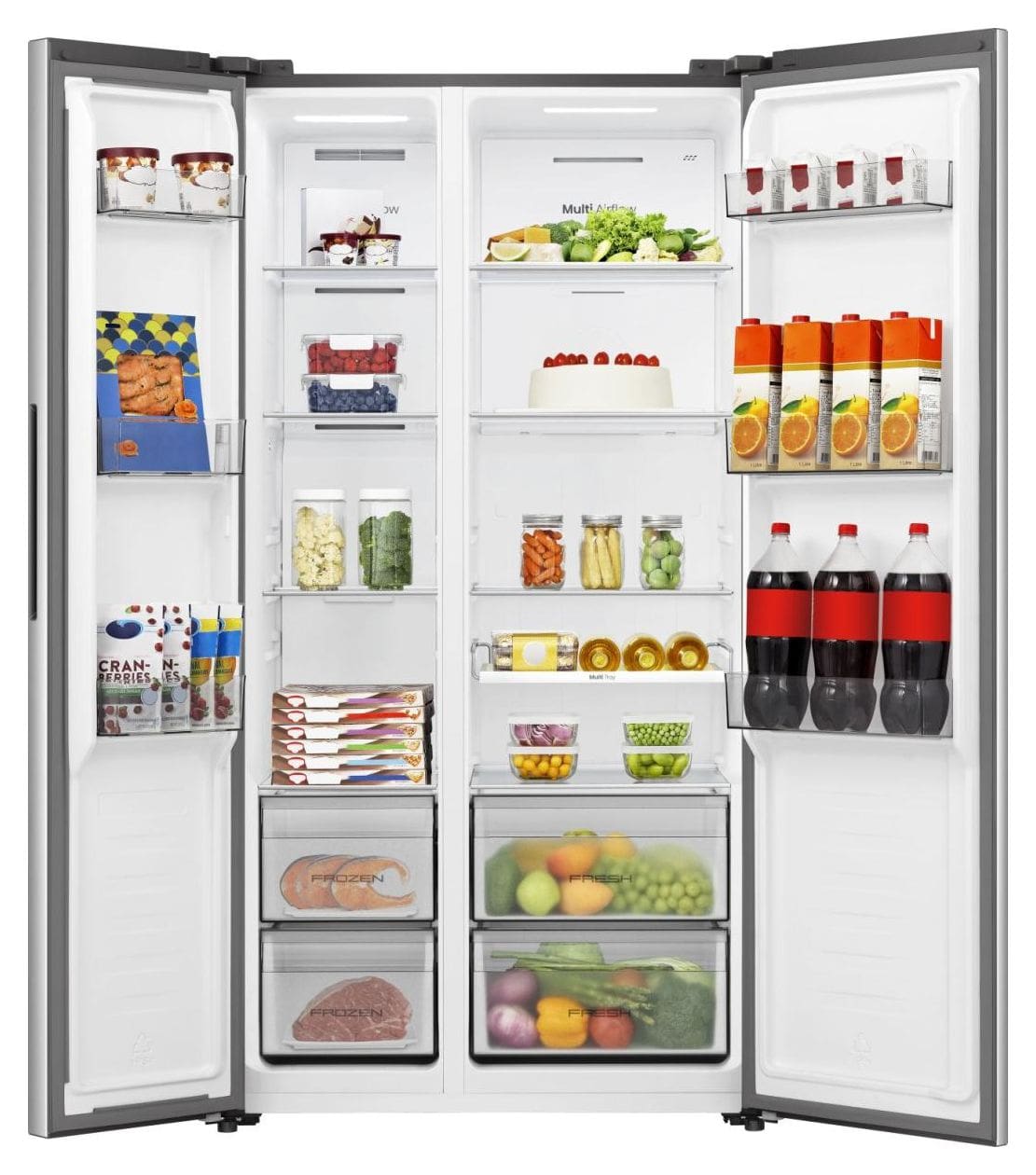 RS3P558NEIC Side-by-Side Kühl-/ Gefrierkombination 347 l / 197 l 204 kWh NoFrost 1786 mm x 911 mm  (Edelstahl) 