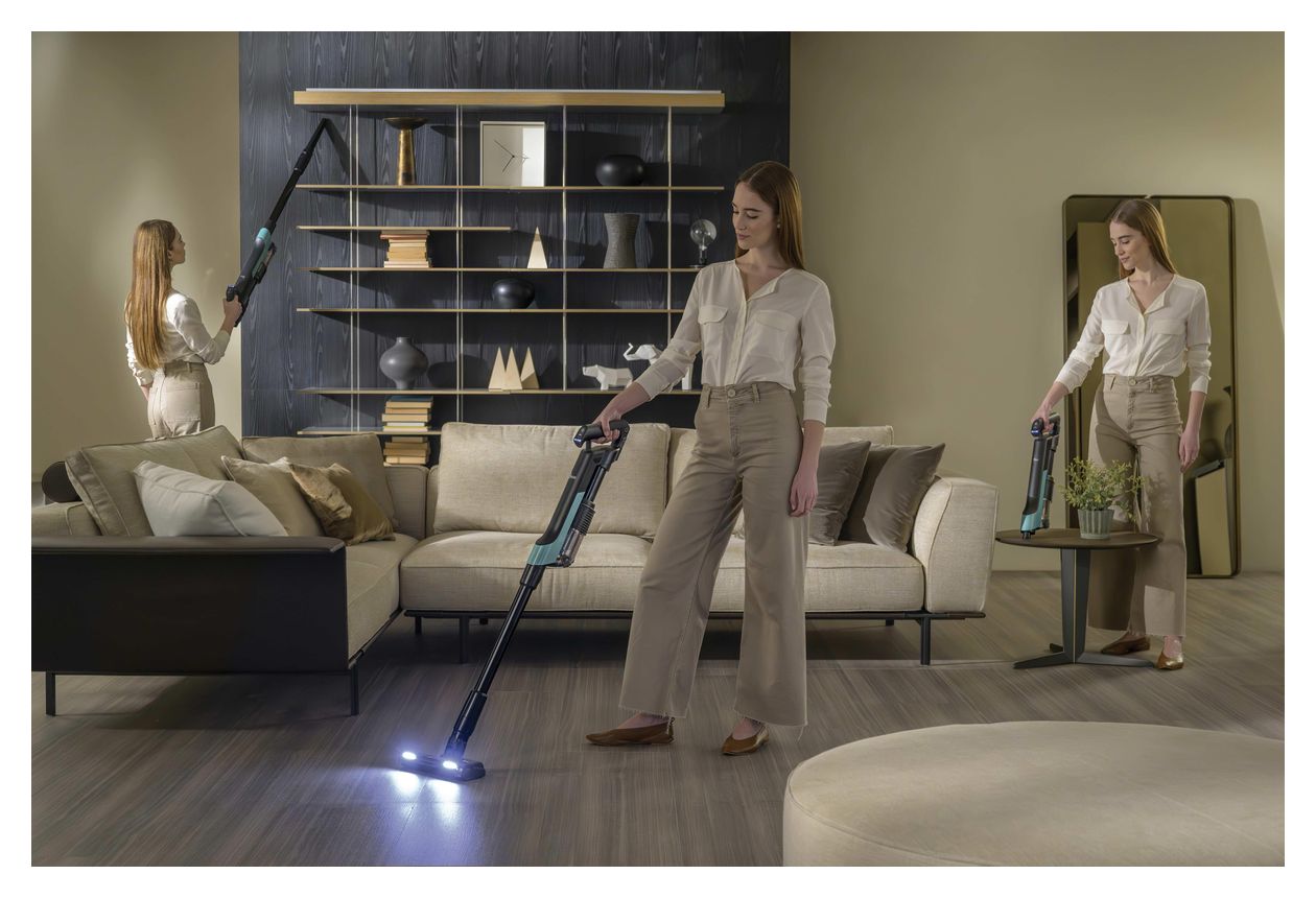 HF201P011 Handstaubsauger Beutellos bis 40 min Laufzeit 14,4 V EPA  (Blau) 