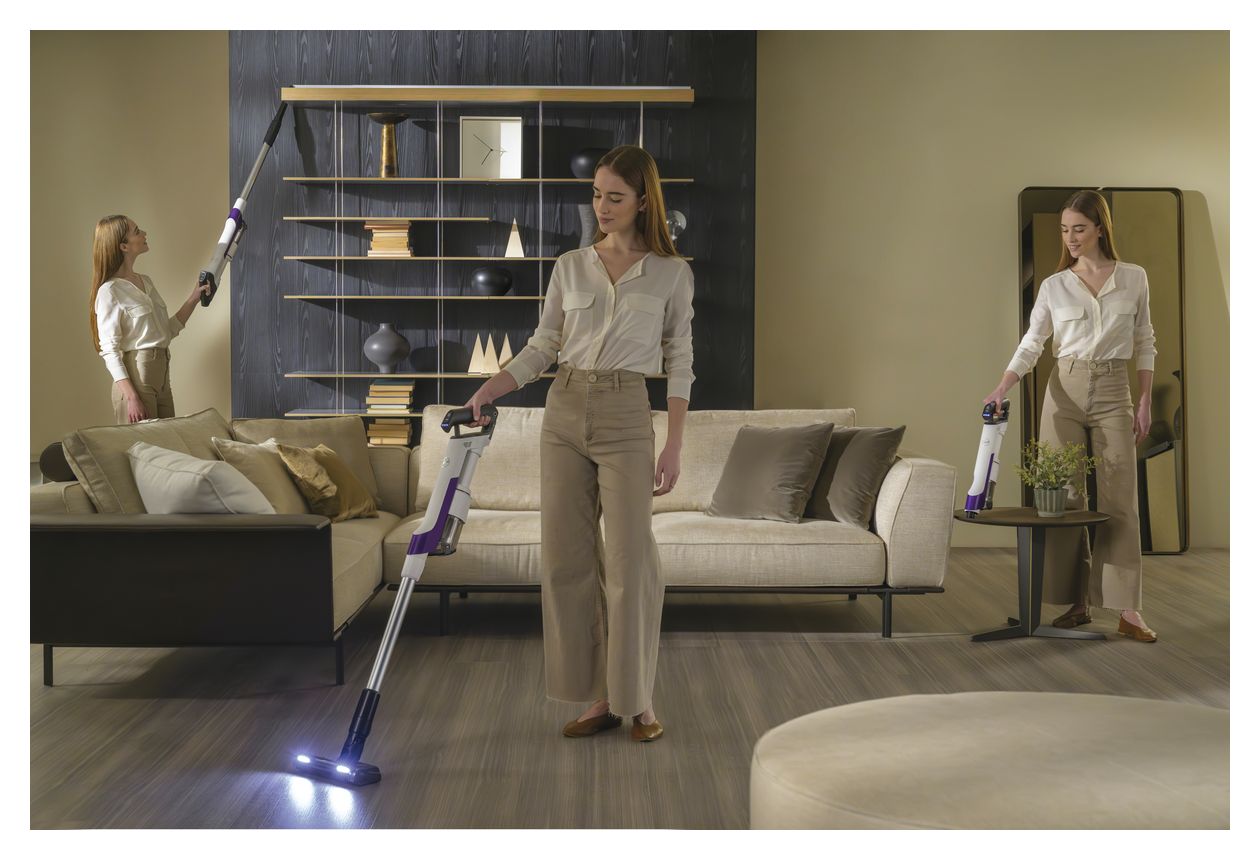 HF202P011 Handstaubsauger Beutellos bis 80 min Laufzeit 14,4 V EPA  (Violett) 