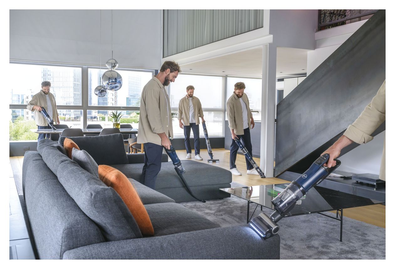 HFX20P011 Handstaubsauger Beutellos bis 30 min Laufzeit 21,6 V EPA  (Blau) 