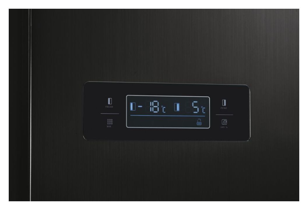 HHSBSO6174BWD Side-by-Side Kühl-/ Gefrierkombination 344 l / 185 l 312 kWh NoFrost 1770 mm x 900 mm  (Anthrazit) 