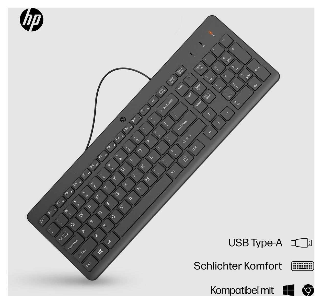 150 Universal Tastatur USB  (Schwarz) 