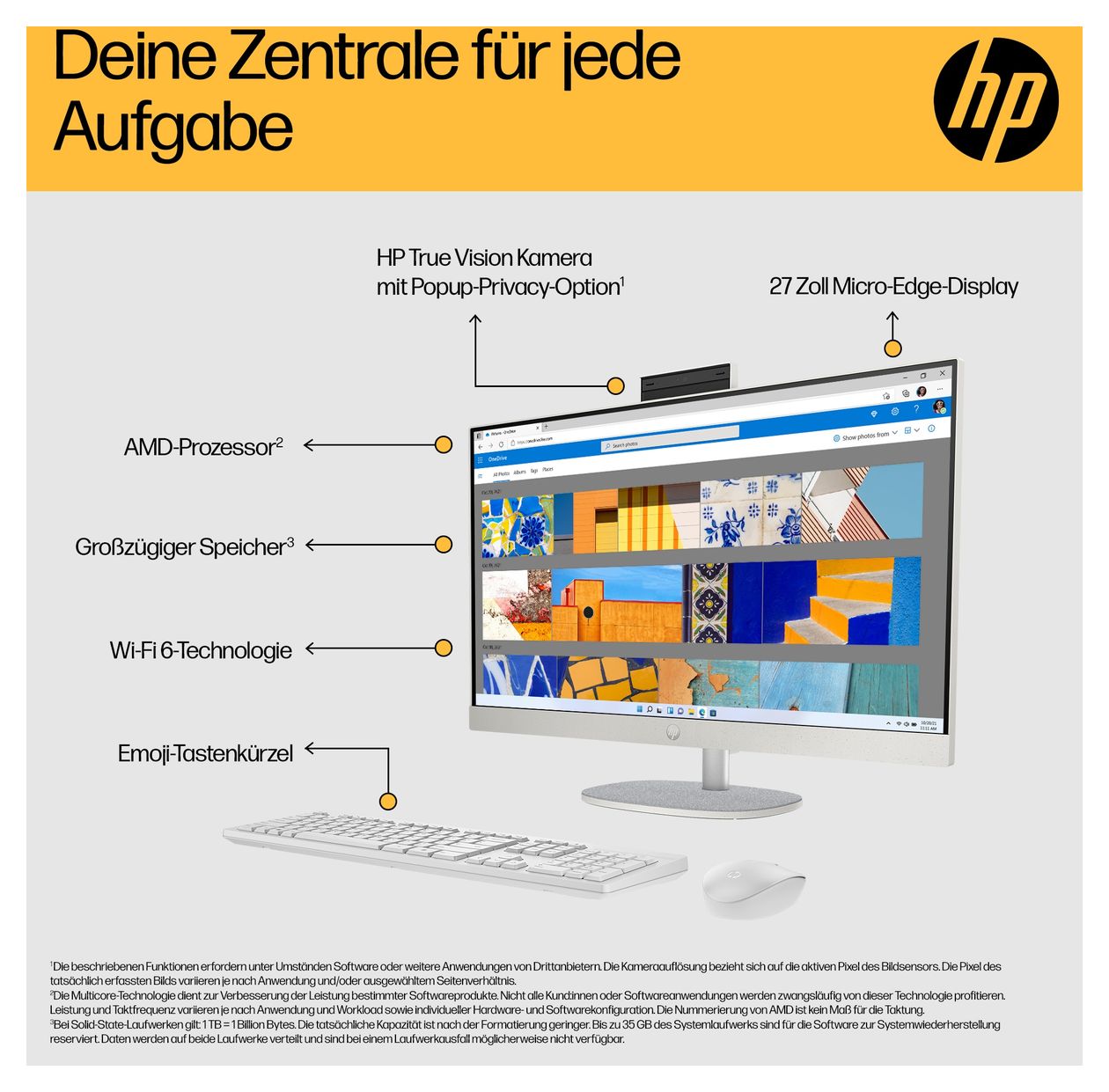 27-cr0655ng All-in-One-PC 68,6 cm (27 Zoll) 2,8 GHz AMD Ryzen 5 16 GB Ram 1 TB SSD Windows 11 Home intern 