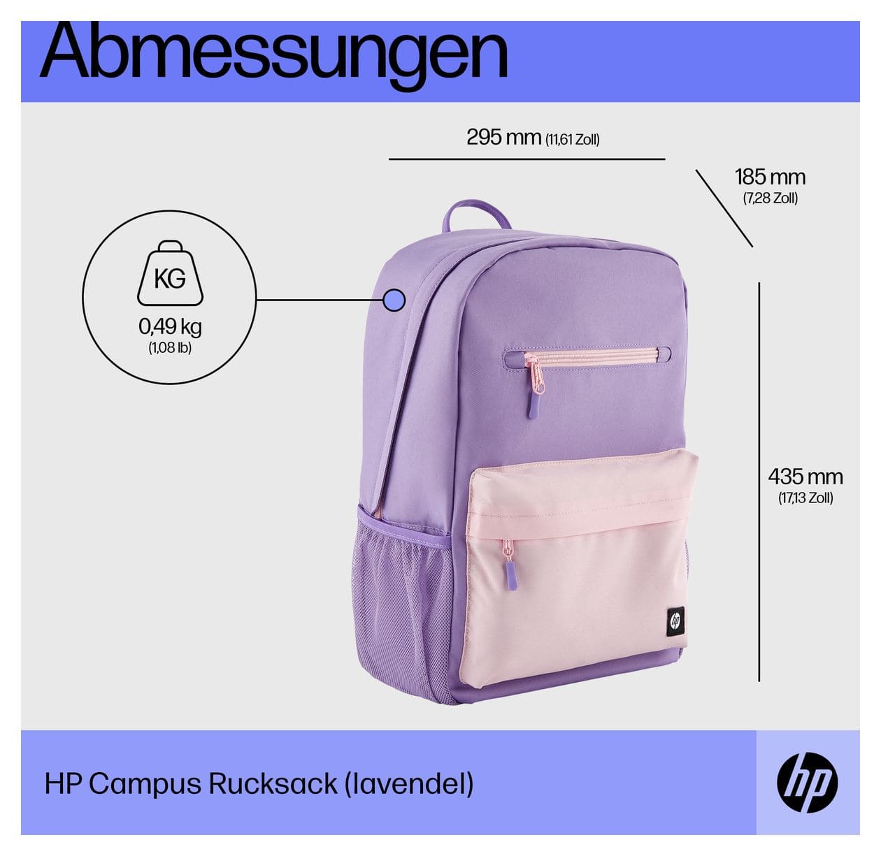 Campus Notebook-Rucksack bis 39,6 cm (15.6 Zoll) (Lavendel) 