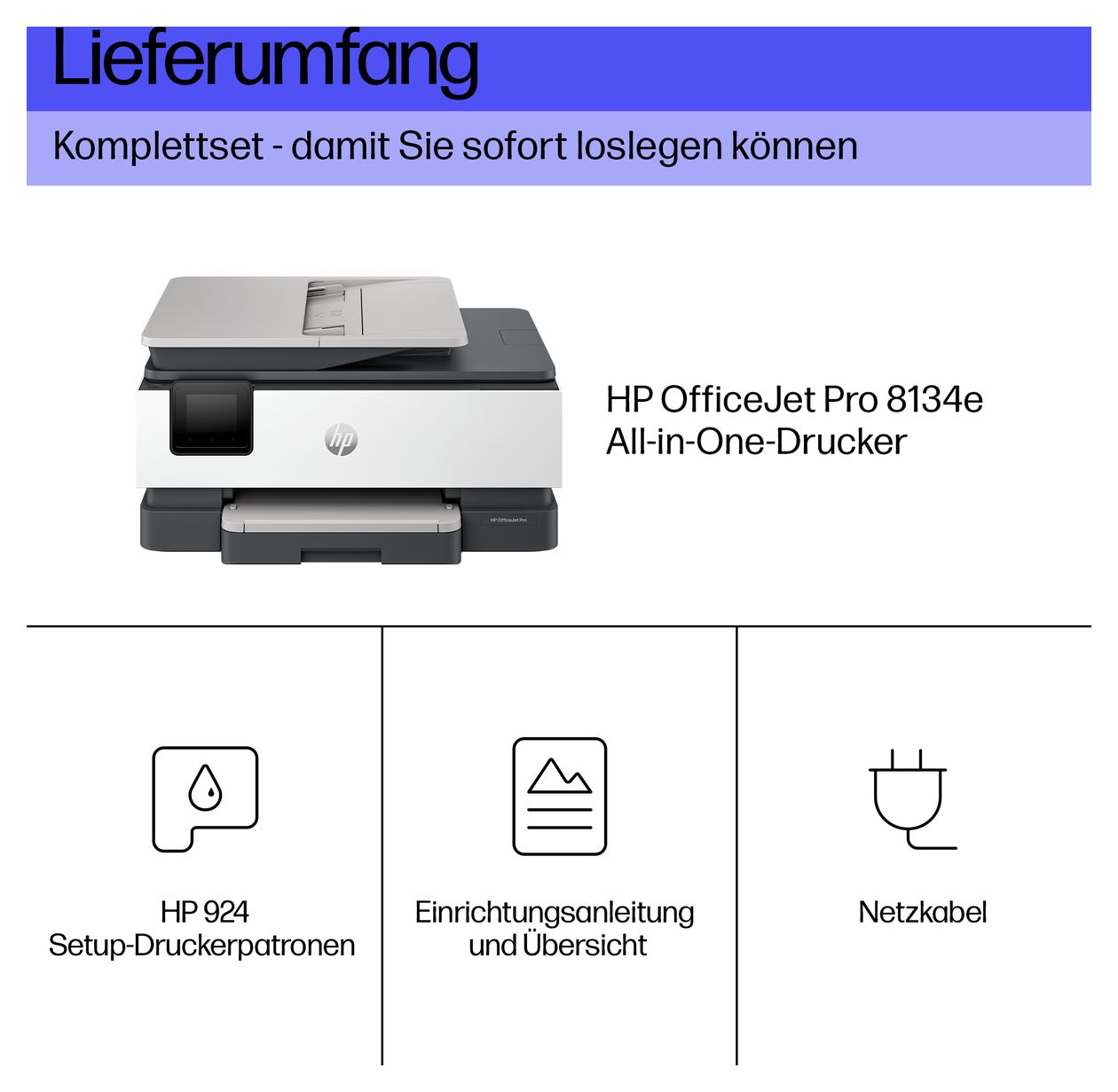 OfficeJet Pro 8134e All in One A4 Thermal Inkjet Drucker 4800 x 1200 DPI 