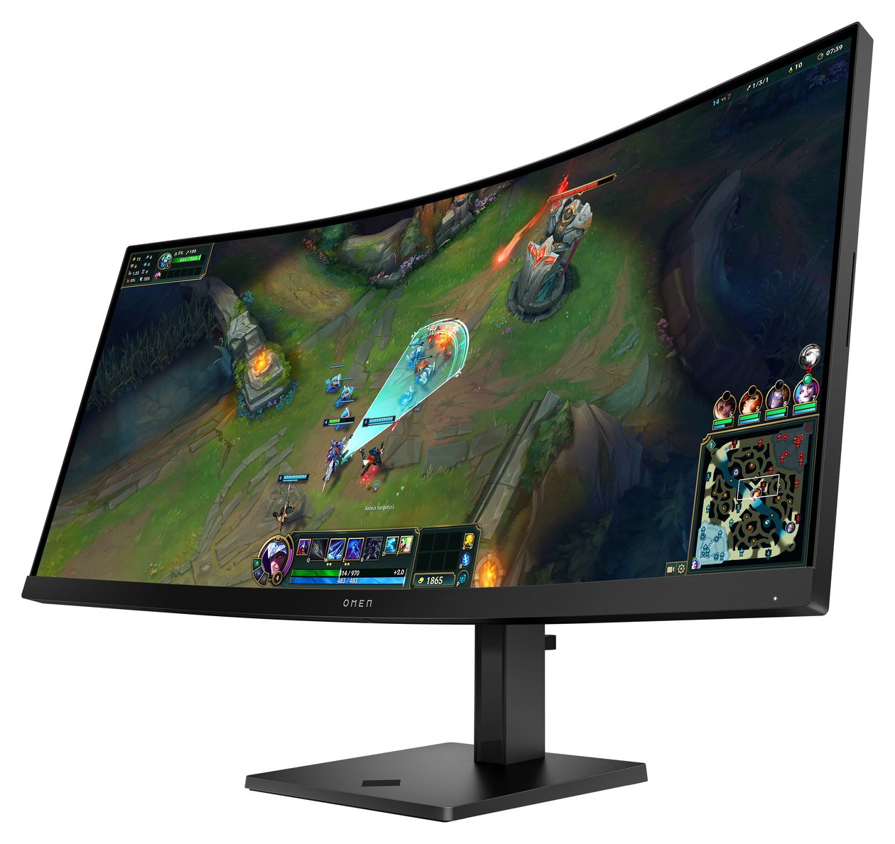 OMEN 34c G2 Quad HD Monitor 86,4 cm (34 Zoll) 21:9 1 ms 400 cd/m²  (Schwarz) 