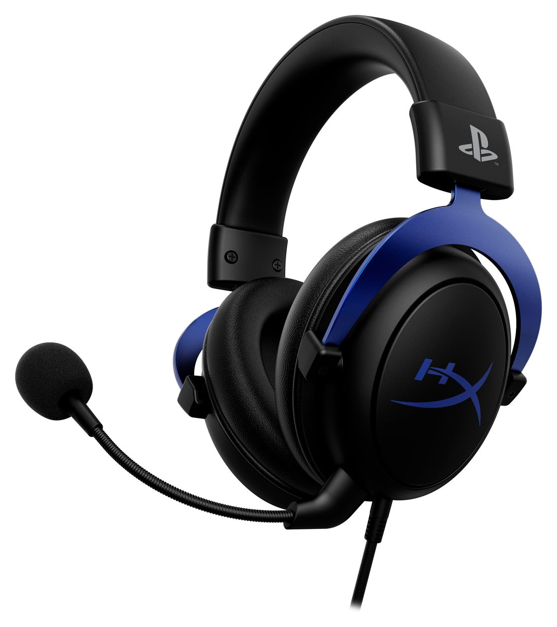 Cloud Blue PS5 Gaming Over Ear Kopfhörer Kabelgebunden  (Schwarz, Blau) 