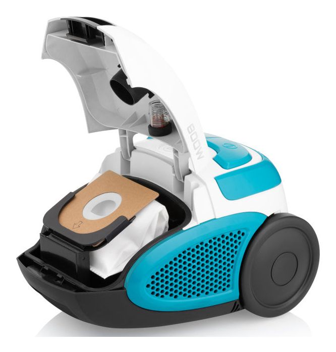 UVC068 Bodenstaubsauger mit Staubbeutel 800 W  (Weiß, Blau) 
