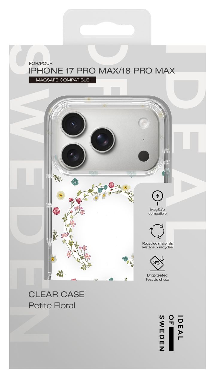 Clear Case MagSafe für Apple iPhone 18 Pro Max / 17 Pro Max (Petite Floral) 