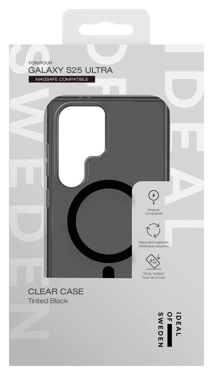 Clear Case MagSafe für Samsung Galaxy S25 Ultra  (Schwarz) 