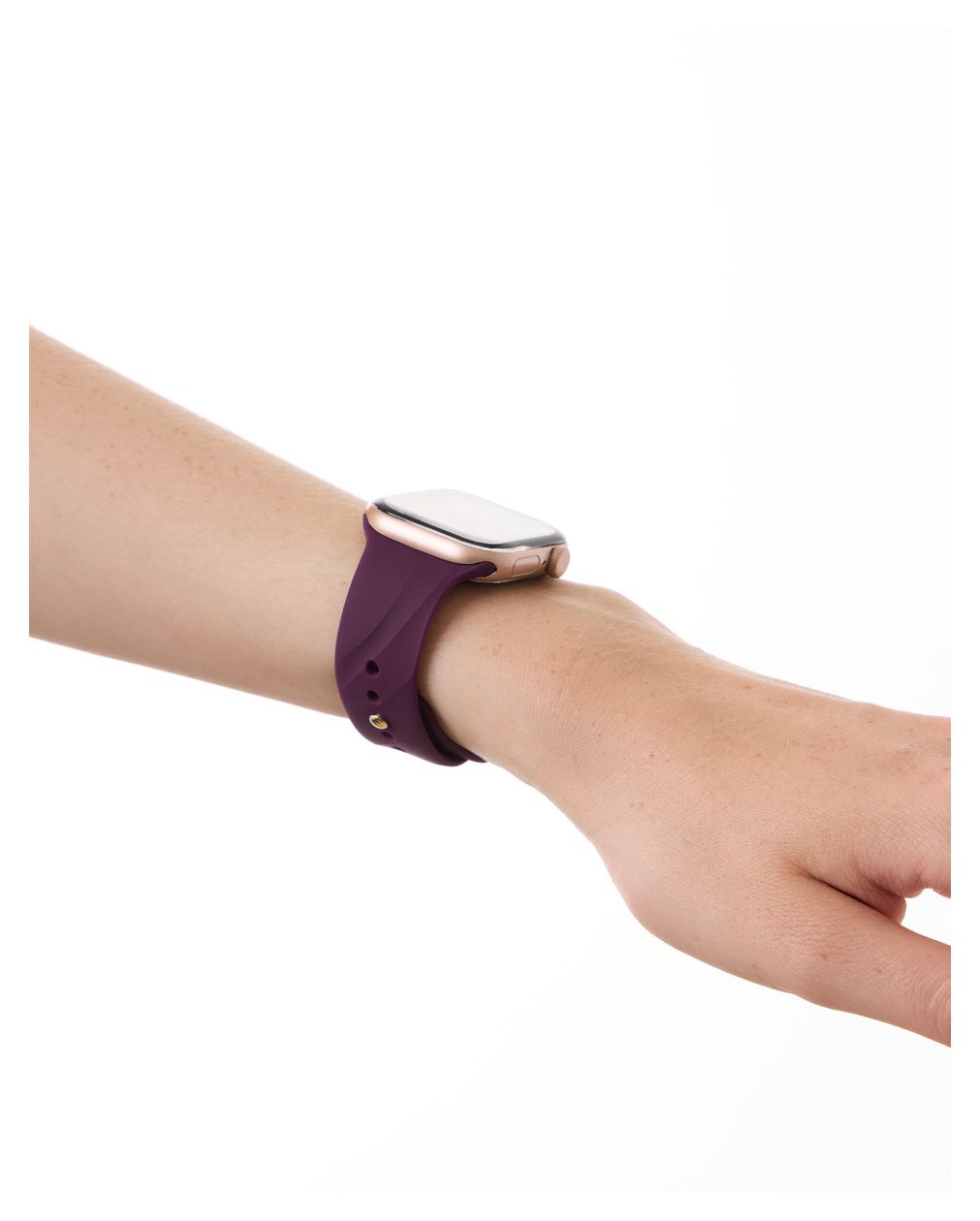 Soft Swirl Silicone Watch Band Armband 20 mm Apple Watch 38/40/41/42 (Series10) - S/M  (Violett) 