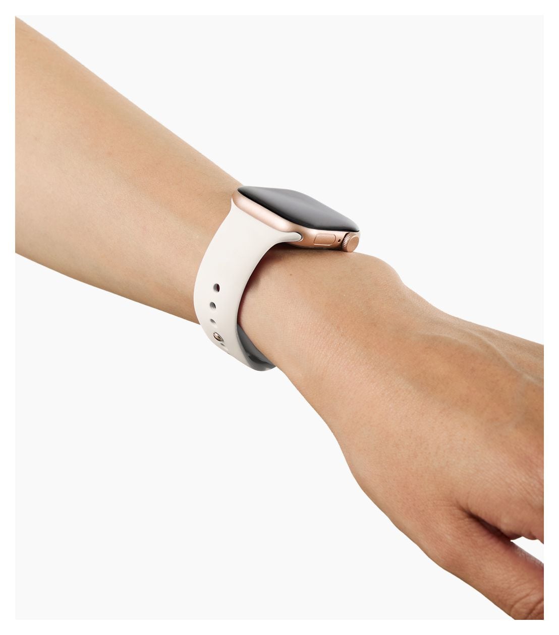 Silicone Watch Band Armband 20 mm Apple Watch 38/40/41/42 (Series10) - M/L  (Weiß) 