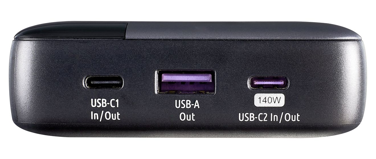 HE 25000 mAh Powerbank  (Schwarz, Grau) 