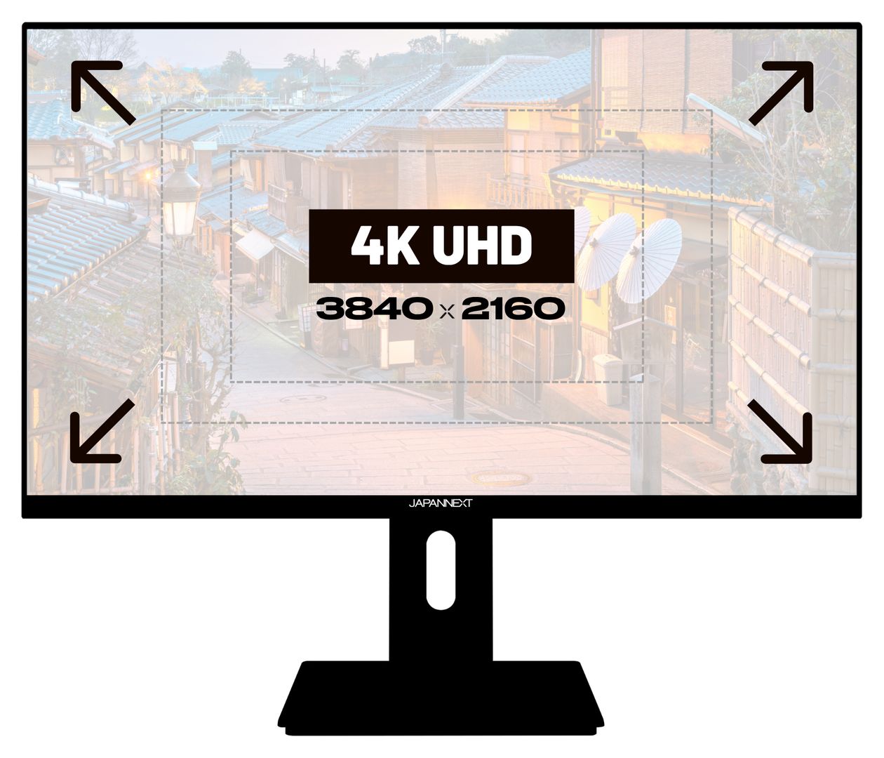 JN-IPS2380UHDR-C65W-HSP 4K Ultra HD Monitor 60,5 cm (23.8 Zoll) 16:9 8 ms  (Schwarz) 
