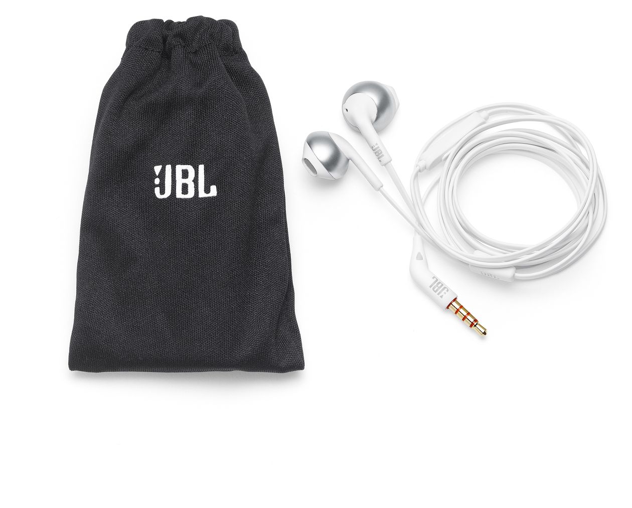 Tune 205 In-Ear Kopfhörer Kabelgebunden 6 h Laufzeit  (Chrom, Weiß) 