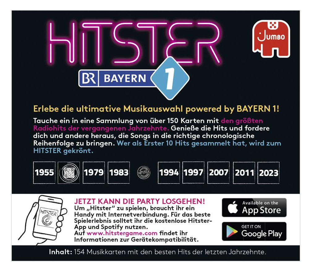 Hitster – Bayern 1 Expansion Pack Kartenspiel-Erweiterung bis zu 10 Spielern ab 16 Jahr(e) 