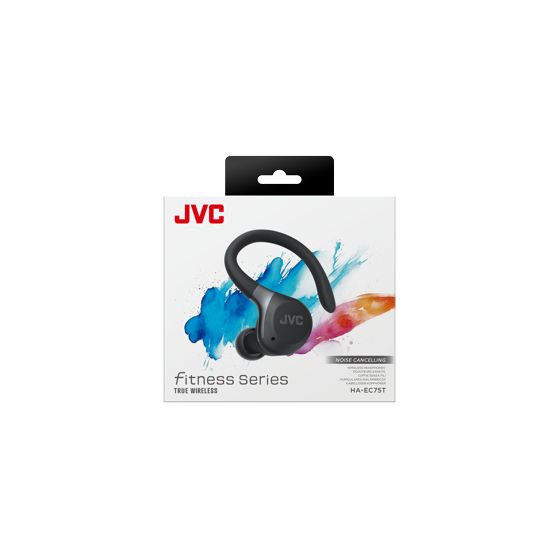 HA-EC75T-B-U In-Ear Bluetooth Kopfhörer kabellos 11 h Laufzeit IP57  (Schwarz) 