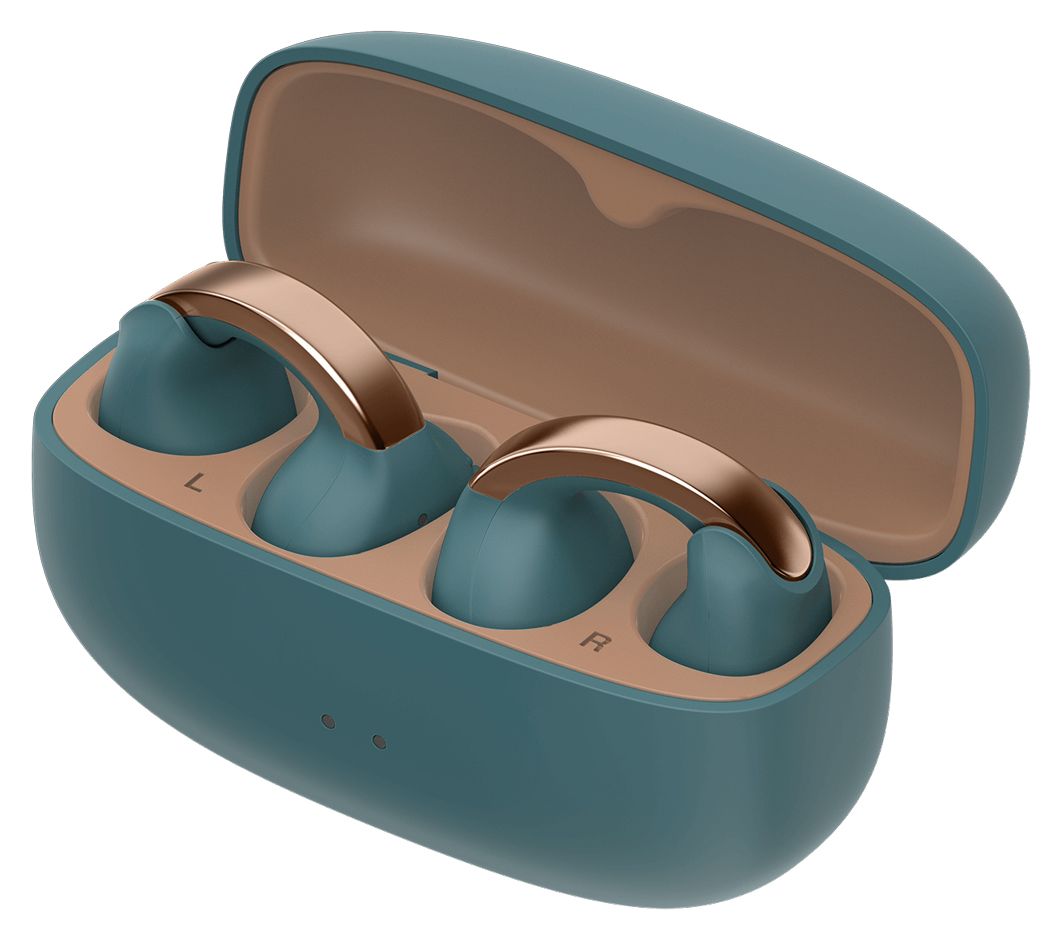 HA-NP1T In-Ear Bluetooth Kopfhörer Kabellos TWS IPX4 USB Typ-C  (Blau, Gold) 