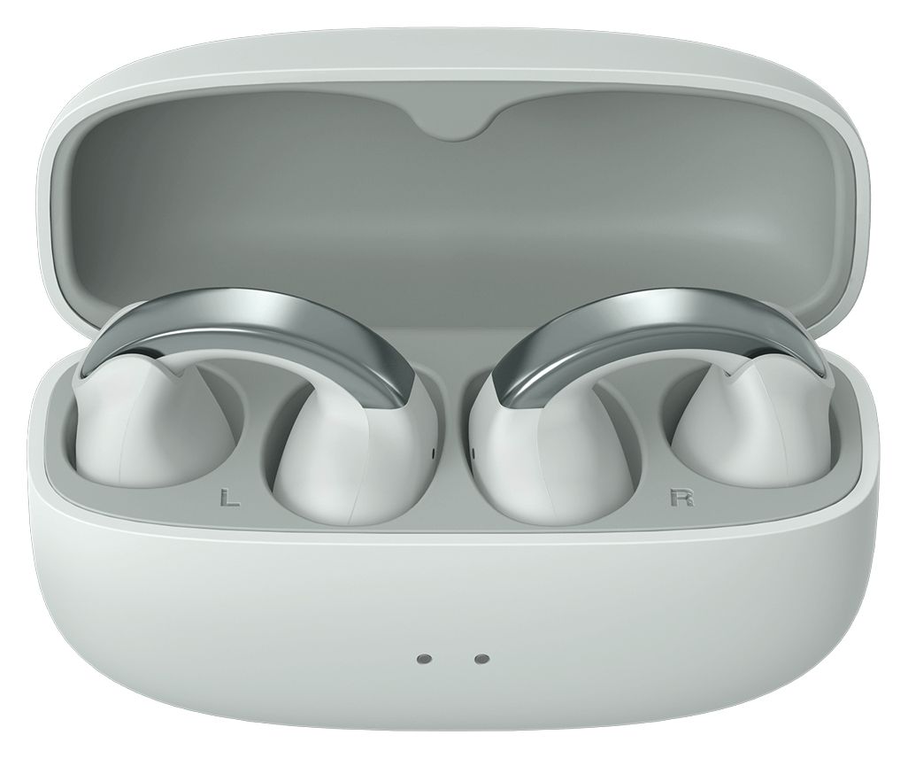 HA-NP1T In-Ear Bluetooth Kopfhörer Kabellos TWS IPX4 USB Typ-C  (Grau, Silber) 