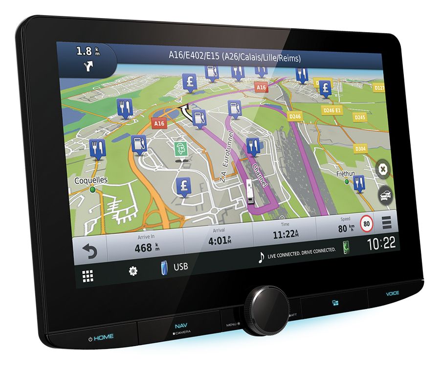 DNR992RVS 25,6 cm (10.1 Zoll) Navigationsgerät 2000 GB Ganz Europa 