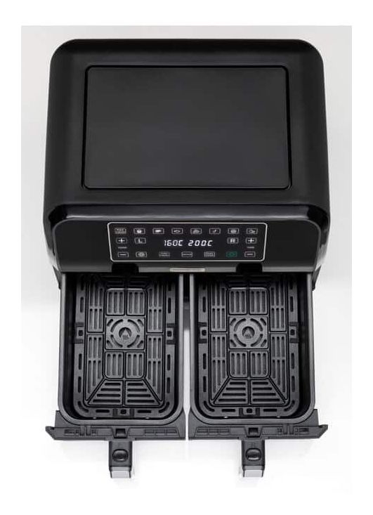 HFM20.000MB kHealthy Twin Airfryer Doppel Heißluftfritteuse 8 l 1700 W  (Schwarz) 