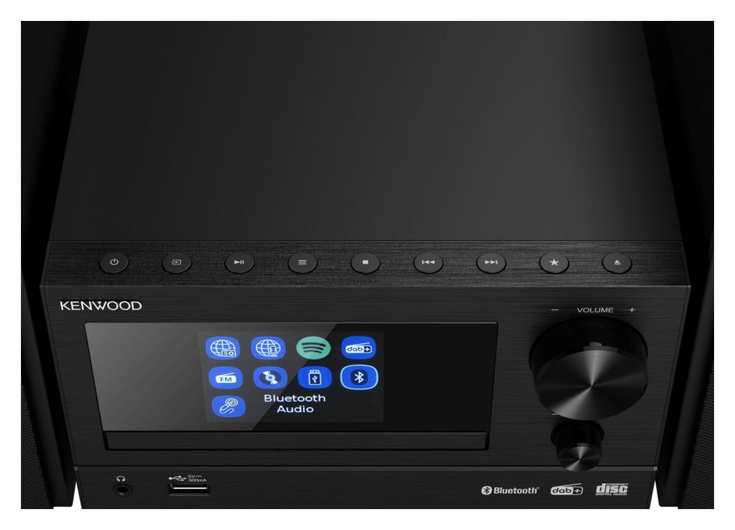 M-7000S-B Home-Audio-Minisystem DAB+, FM 30 W Bluetooth  (Schwarz) 