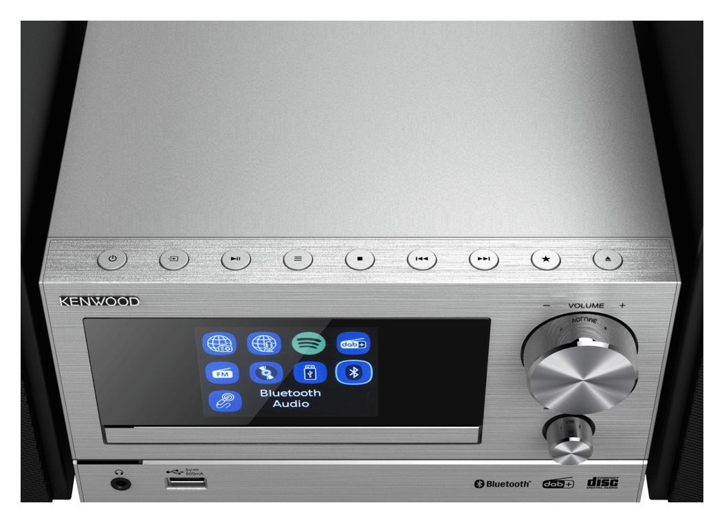 M-7000S-S Home-Audio-Minisystem DAB+, FM 30 W Bluetooth  (Silber) 