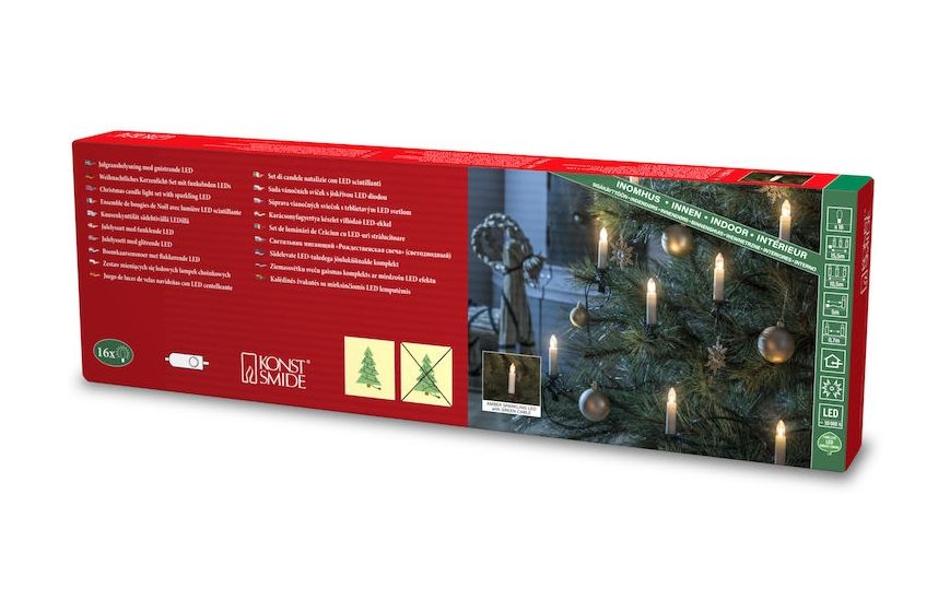 1129-020 Christbaumkerzen LED 15500 mm 2100 K Bernstein AC 