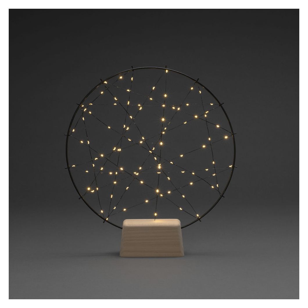 1783-787 Metallsilhouette Ring Holz LED Ultra-Warmweiß(2200K) Bernstein 