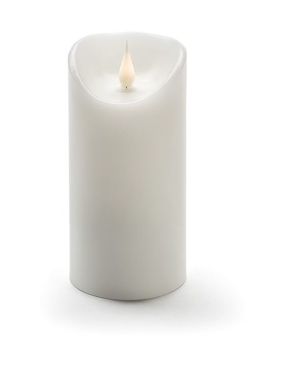 1831-100 Echtwachskerze mit 3D Flamme LED 2300 K Warmweiß Batterie 