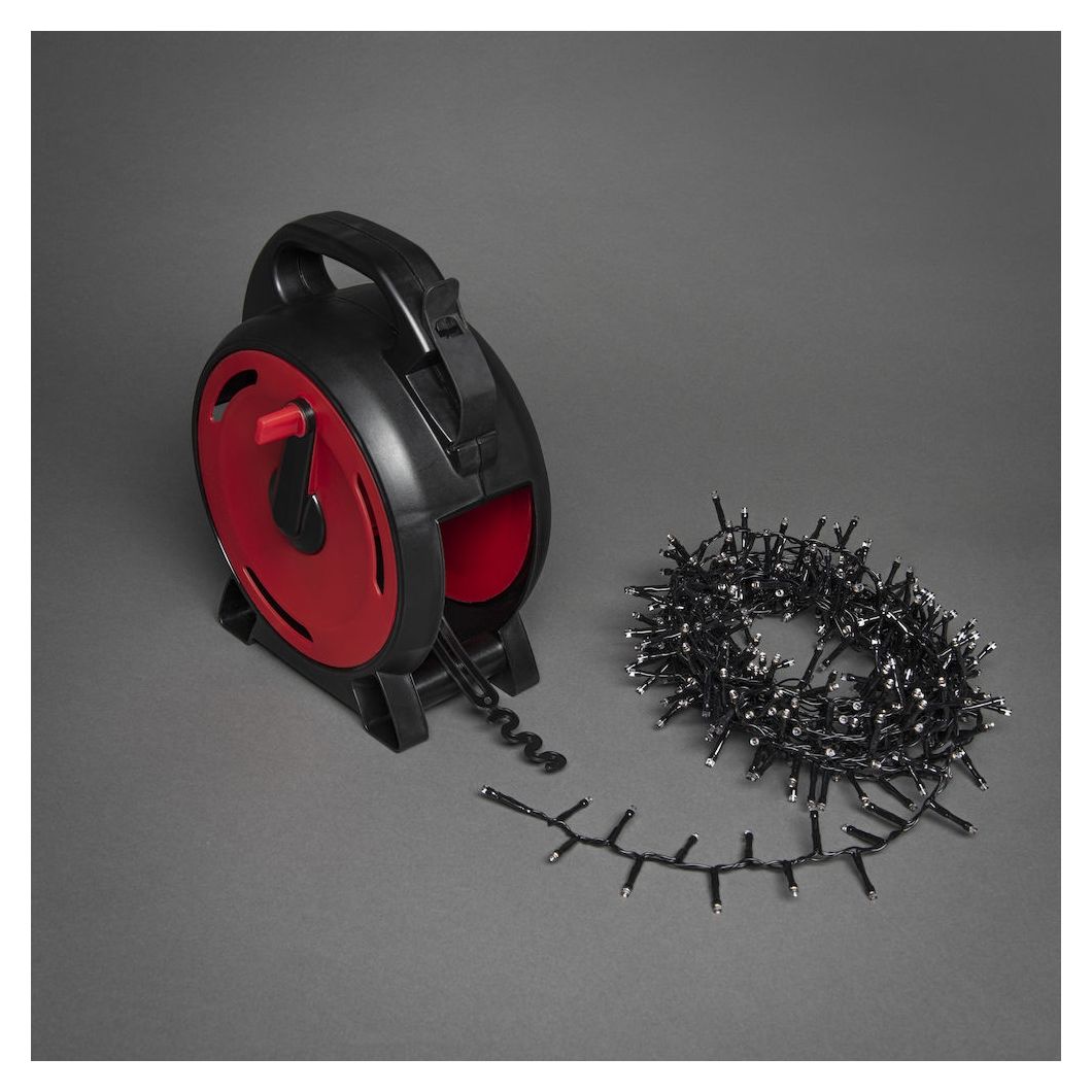 3838-807 Micro-Lichterkette mit Kabelaufroller LED Ultra-Warmweiß(2200K) Bernstein DC 