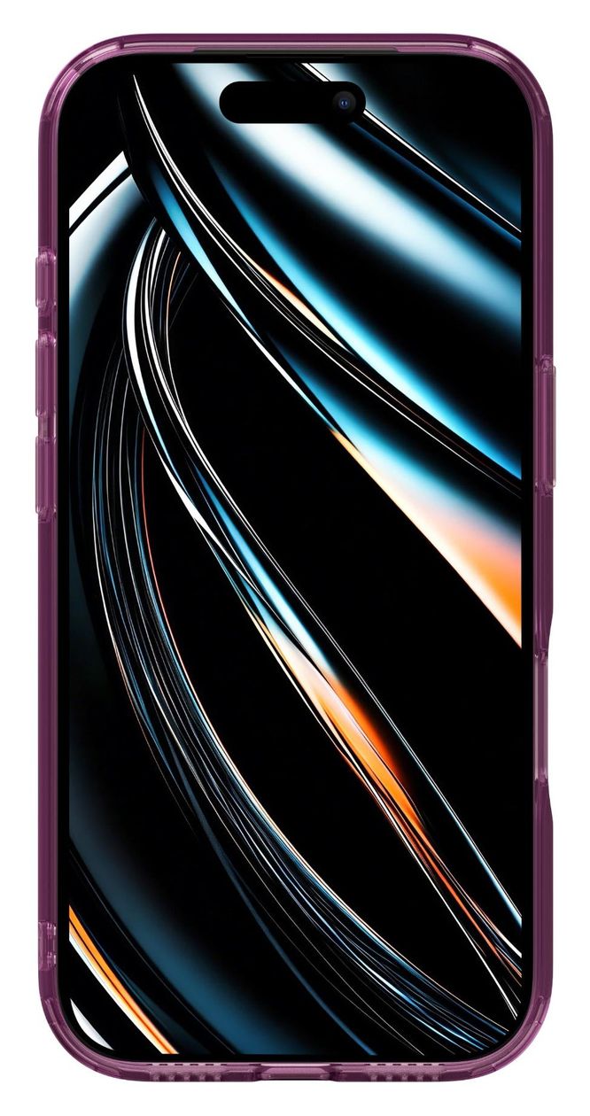 Crystal Fluro Cover für Apple iPhone 18 Pro Max (Transparent, Burgund) 