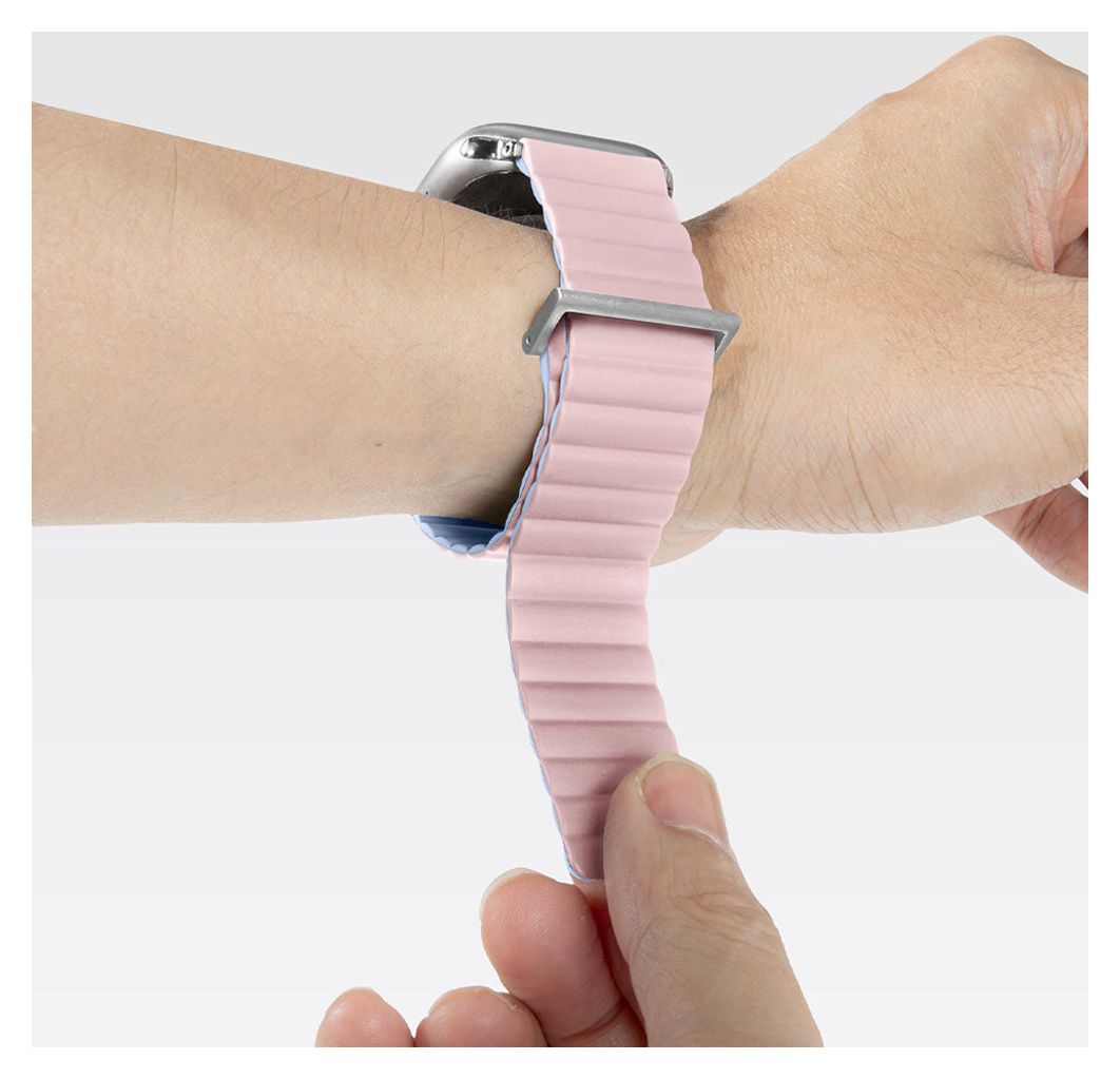 Novi Sport Armband Watch Series 4-10/Watch SE/Watch Ultra 44/45/46/49 mm  (Pink, Blau) 
